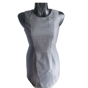 Banana Republic Gray Patterned Sleeveless Sheath Business Office Dress 2P